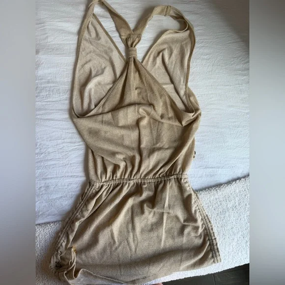 Luli Fama Beige Halter Swim Coverup Dress - Picture 5 of 6